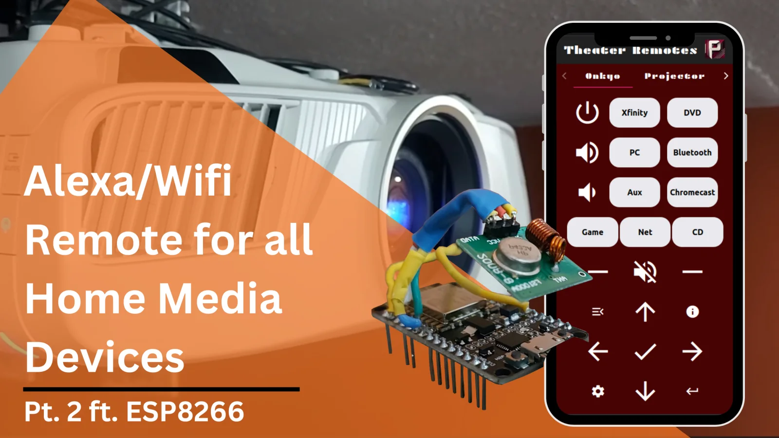 Custom ESP8266 Home Media Control (w/ Alexa, IR, RF, and Wifi) Pt. 2