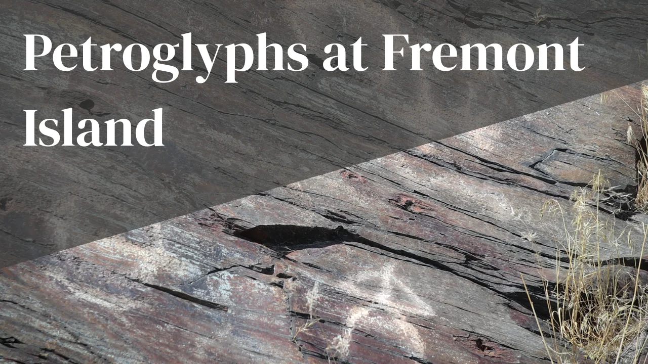 Petroglyphs at Fremont Island