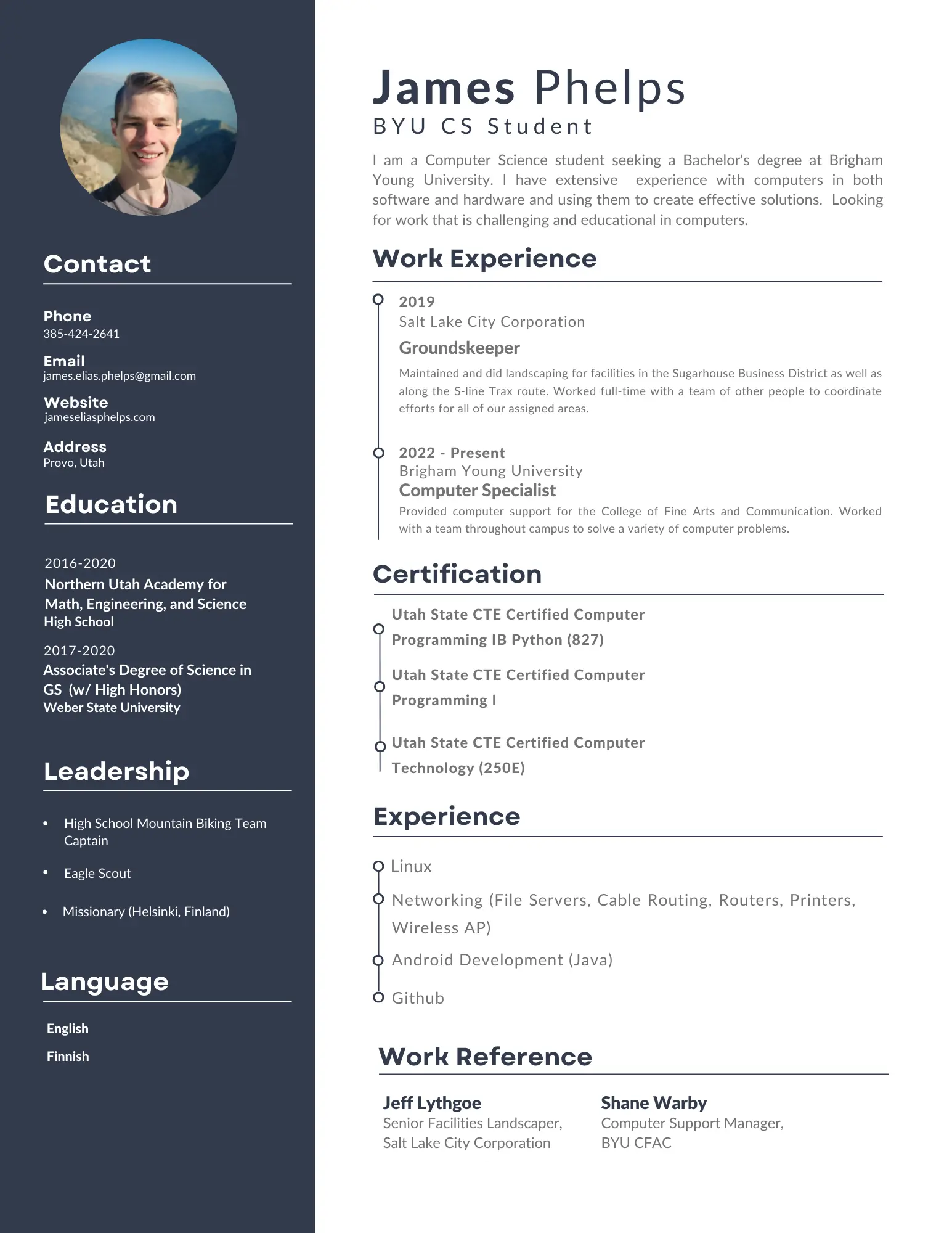 James's resume