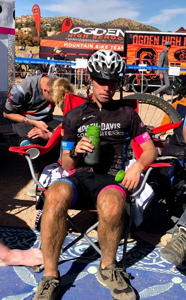 Jim-E after a bike race