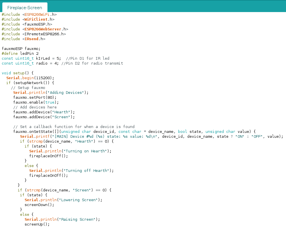 Code in Arduino IDE