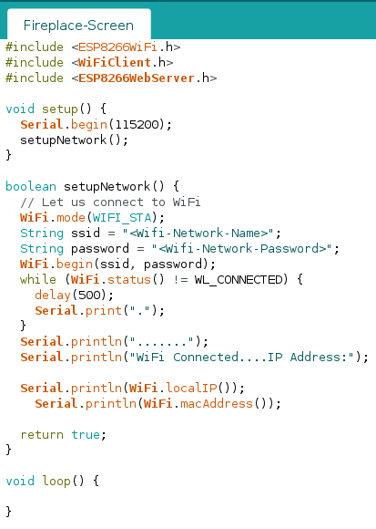 Code in Arduino IDE