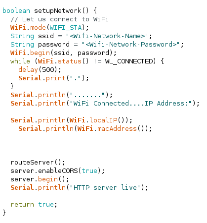 Code in arduino IDE