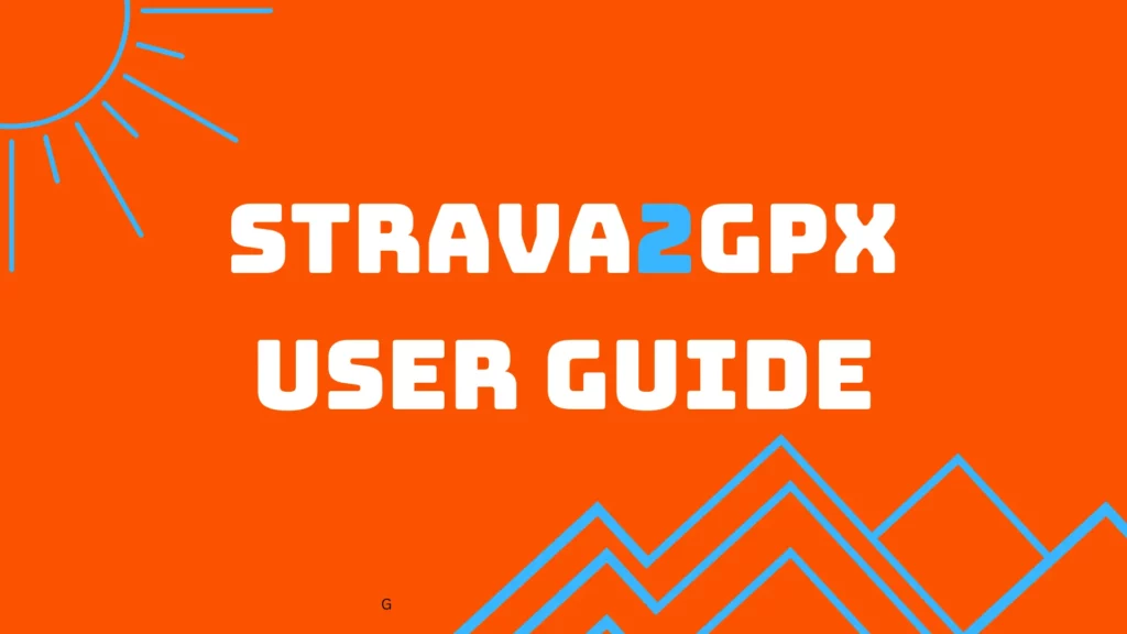 Strava2tpx user guide header image